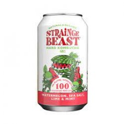 Strainge Beast WATERMELON, SEA SALT, LIME & MINT HARD KOMBUCHA 6 pack12 oz cans - Beverages2u