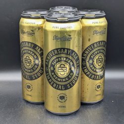 Slipstream Anniversary Ale VI – Bourbon Barrel Aged Imperial Stout Can 4pk - Saccharomyces Beer Cafe