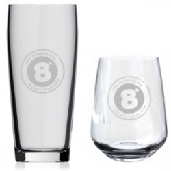 Eight Degrees BRANDED GLASSES: 6 glasses - Eight Degrees Brewing