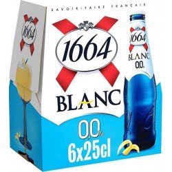 Kronenbourg BiÃre blanche 1664 0.0% d'alcool 6x25cl (pack de 6) - Selfdrinks