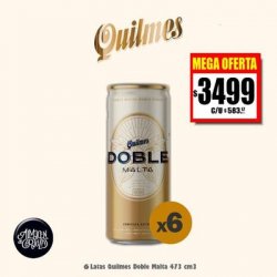 MEGA OFERTA - 6 Quilmes DOBLE Malta lata 473Cm3 - Almacén de Cervezas