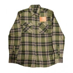 Russian River Custom Flannel Green with Faux Leather Patch - Russian River Brewing Company