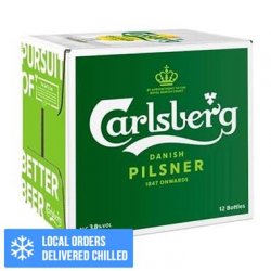 Carlsberg Danish Pilsner 12 x 300ml Bottles - Carry Out Off Licence