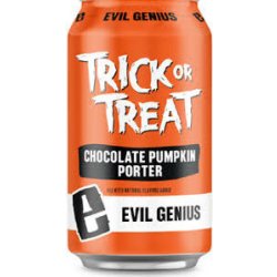 Evil Genius Trick or Treat Chocolate Pumpkin Porter 6 pack12 oz cans - Beverages2u