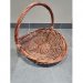 CORBEILLE FRUITS OSIER ROUGE 1 ANSE - H34CM 