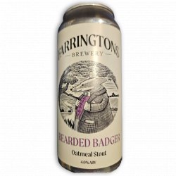 Farringtons- Bearded Badger Oatmeal Stout 4% ABV 440ml Can - Martins Off Licence