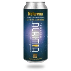 Alkimia Nefarena Cerveza Rubia estilo unico lata de 473 cc - Cerveza Alkimia