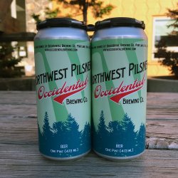 Occidental Northwest Pilsner 16oz can - Bine & Vine