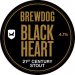 Brewdog  Black Heart  4.1% Stout  50L Keg (88 Pints)  G-Type 