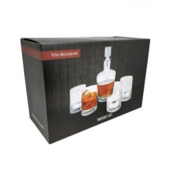 Kit 1 Carafe 1.12L + 4 Verres à whisky Vin bouquet - La Compagnie des Bonnes Bouteilles