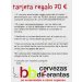 TARJETA REGALO 70,00 € www.cervezasdiferentes.es TARJETA REGALO 70,00 € www.cervezasdiferentes.es
