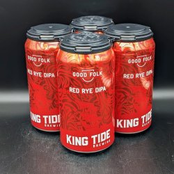 King Tide x Good Folk Red Rye DIPA Can 4pk - Saccharomyces Beer Cafe