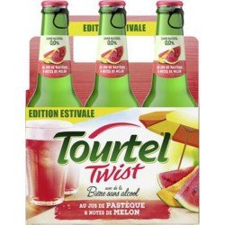 TOURTEL biÃre sans alcool PastÃque ÂMelon Ã©dition Ã©tÃ© 27,5cl (pack de 6) - Selfdrinks