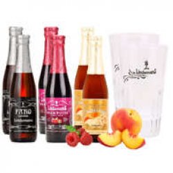 Pack découverte 6 bières Lindemans + 2 verres - BienManger