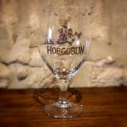 Hobgoblin Silver Foil Print Barley Stemmed Pint Glass - Hobgoblin