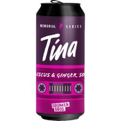 Drunken Bros TINA  (Sour Hibiscus & Ginger) 5% 12 Latas de 44cl - Drunken Bros