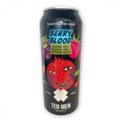 Ten Men Brewery, Berry Blood, Raspberry, Blackberry, Pomegranate, Sour Gose,  0,5 l.  4,1% - Best Of Beers