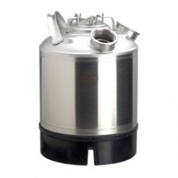 Barril de limpieza inox 9L - 2 bocas sin espadines - Todocerveza