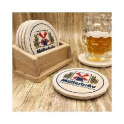 Müllerbräu Pfaffenhofen Bieruntersetzer aus Naturstein - Biershop Bayern