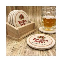 Kauzen-Bräu Ochsenfurt Bieruntersetzer aus Naturstein - Biershop Bayern