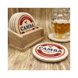 Brauerei Camba Bavaria Bieruntersetzer aus Naturstein - Biershop Bayern