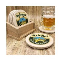 Ayinger Bieruntersetzer aus Naturstein - Biershop Bayern