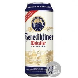 Bia Benediktiner Weissbier 5.4% – Lon 500ml  Thùng 24 Lon - First Beer – Bia Nhập Khẩu Giá Sỉ