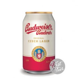 Bia Budweiser Budvar Original 5% – Lon 330ml – Thùng 24 Lon - First Beer – Bia Nhập Khẩu Giá Sỉ