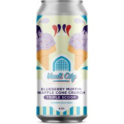 Vault City Brewing Blueberry Muffin Waffle Cone Crunch Triple Scoop
