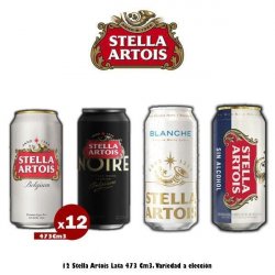 12 Lata Stella Artois 473Cm3 - Almacén de Cervezas