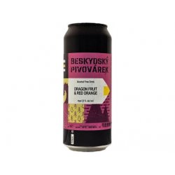 Beskydský pivovárek - Dragon Fruit & Red Orange  0,5l plech max. 0,5% alk. - Beer Butik