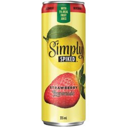 Simply Spiked Strawberry Lemonade 24 oz. Can - Kelly’s Liquor
