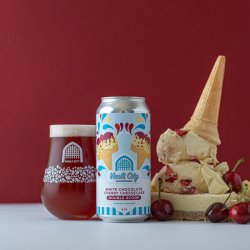 Vault City - White Chocolate Cherry Cheesecake Double Scoop - 6.3% Ice Cream Sour - 440ml Can - The Triangle