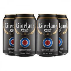 Pack 4 s Bierland Stout lata 350ml - CervejaBox