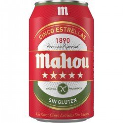 Mahou 5 Estrellas Sin Gluten 24x33cl. Lata - LNH