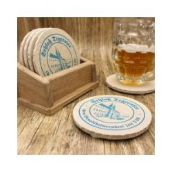 Brauhaus Tegernsee Schlossedition Bieruntersetzer aus Naturstein - Biershop Bayern