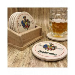 Landbrauerei Schönramer Bieruntersetzer aus Naturstein - Biershop Bayern