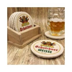 Schalchner Weisse Bieruntersetzer aus Naturstein - Biershop Bayern