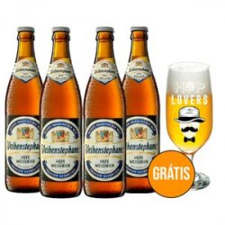 Kit 4 Weihenstephaner Weiss + Copo Grátis - CervejaBox