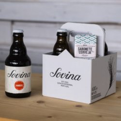 Sovina pack  IPA, Amber, Stout, copo, esfoliante - Cerveja Artesanal