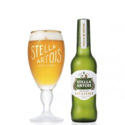 Stella Artois Unfiltered Lager 24 x 330ml NRB + 2 Free Stella Unfiltered Glasses - Click N Drink