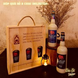 Hộp Gỗ Bia Bỉ Delirium – Hộp 3 Chai 750ml - PHouse – Đồ Uống Cao Cấp