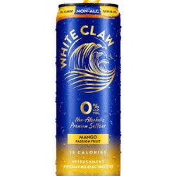 White Claw 0% Alcohol Mango Passion Fruit Seltzer 6 pack12 oz cans - Beverages2u