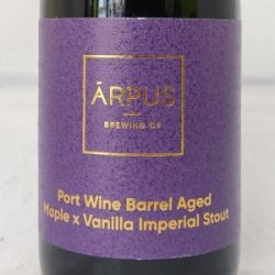 Arpus Brewing Co Port Wine Barrel Aged Maple x Vanilla Imperial Stout  37,5cl - Gedeelde Vreugde