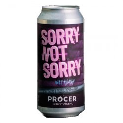 Procer  Sorry not Sorry  Wee heavy con chips de roble - Barbudo Growler