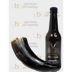 Valhalla Hidromiel Pack 6 botellas 33 cl y 1 cuerno - Cervezas Diferentes