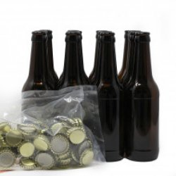 Pack de 16 botellines y 100 chapas - Cervezanía
