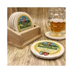 Unser Bügerbräu Bad Reichenhall Bieruntersetzer aus Naturstein - Biershop Bayern