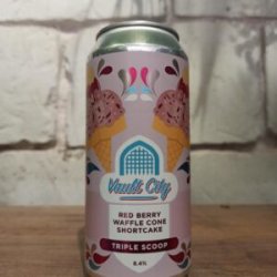 Vault City Brewing Red Berry Waffle Cone Shortcake Triple Scoop