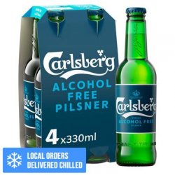 Carlsberg Alcohol Free Lager 4 x 330ml Bottles - Carry Out Off Licence